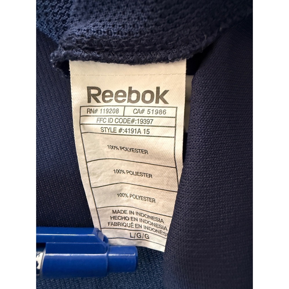 Reebok NHL St. Louis Blues Pullover Mens Large Navy Blue Quarter Zip PlayDry NHL - Picture 11 of 11